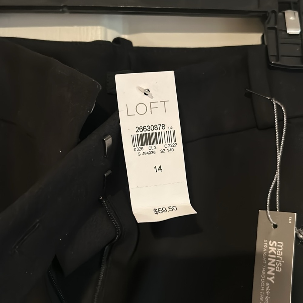 NWT LOFT Marissa sz 14 Black dress Pants - Picture 4 of 9
